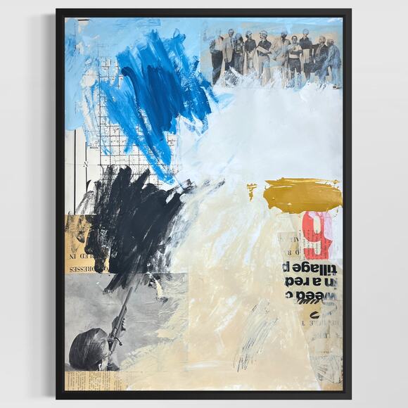 Original Mixed Media Abstract Modern Art Painting 18x24 